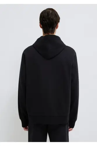Black Basic Hoodie with Zipper 0s10277-900 - 6