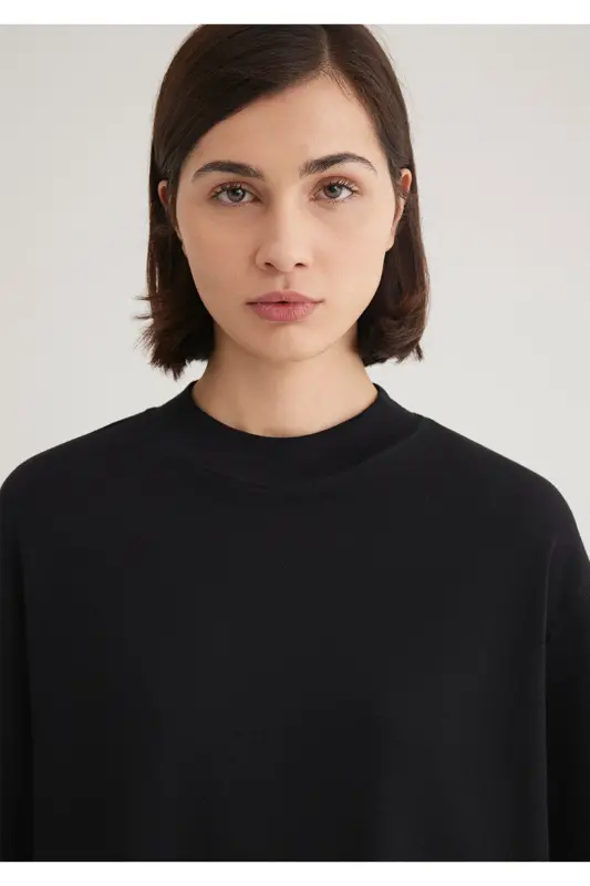 Black Basic T-Shirt Oversize / Wide Cut 1612907-900 - Black-900 - 6