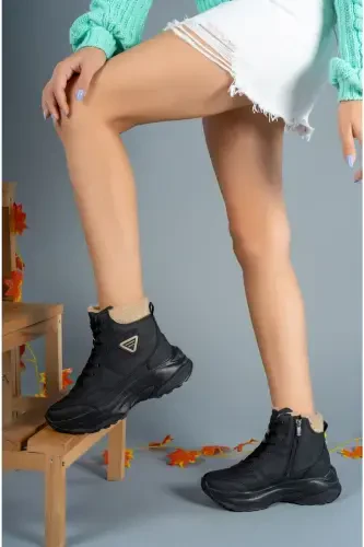 Black Beige Unisex Boot 0012123-Black Beige - 5