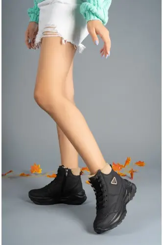 Black Beige Unisex Boot 0012123-Black Beige - 5