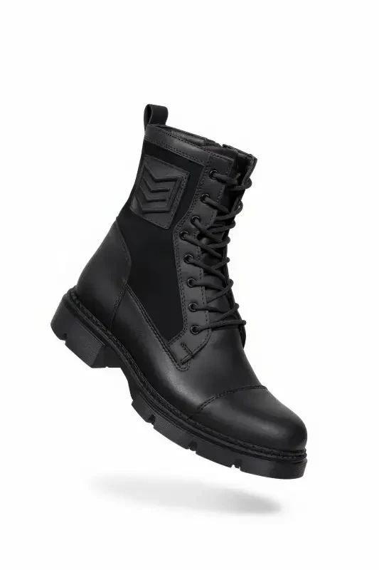 Black Black Men's Boots 0012638 - 5