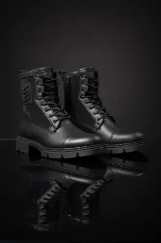 Black Black Men's Boots 0012638 - 7