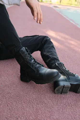 Black Black Men's Boots 0012638 - 12