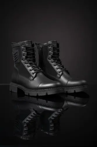 Black Black Men's Boots 0012638 - 15