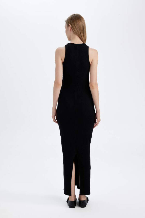 Black Bodycon Halter Neck Fitted Maxi Dress - 6