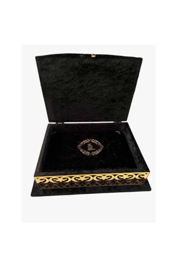 BLACK BOX VELVET COVERED HAJ UMRAH GIFT QURAN - Lisinya - 3