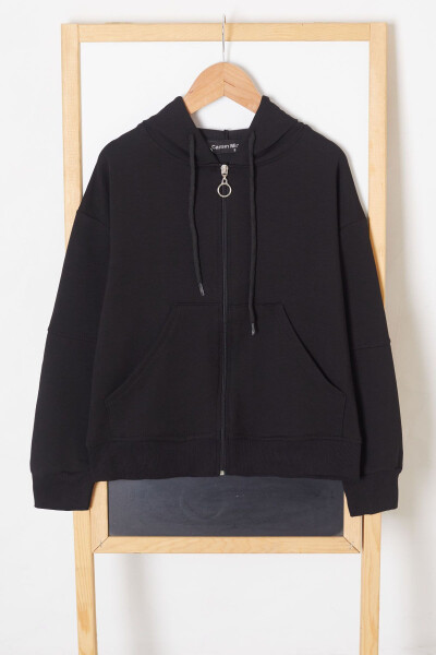 Black Boys' Hooded School Jacket 19206 - 7