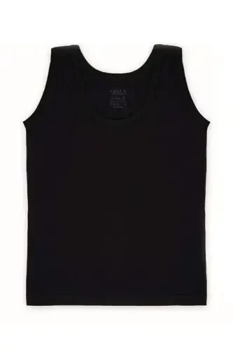 Black Boys' Tank Top 6-Pack 100% Cotton Jersey - 2