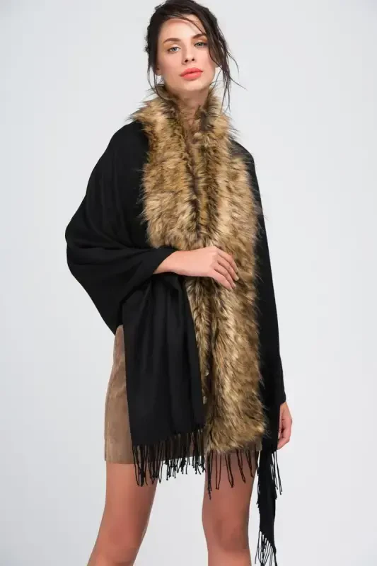 Black-Camel Poncho NW11387 - 1