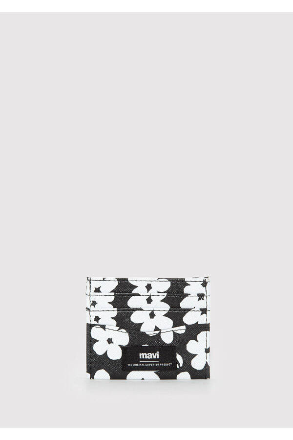 Black Card Holder with Floral Print 1912836-900 - 5