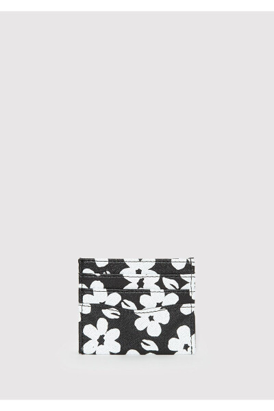 Black Card Holder with Floral Print 1912836-900 - 6