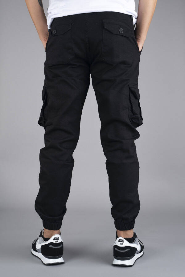 Black Cargo Pants for Men - 2