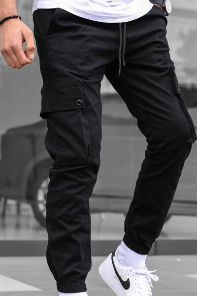 Black Cargo Pocket Jogger Pants 5647 - 9