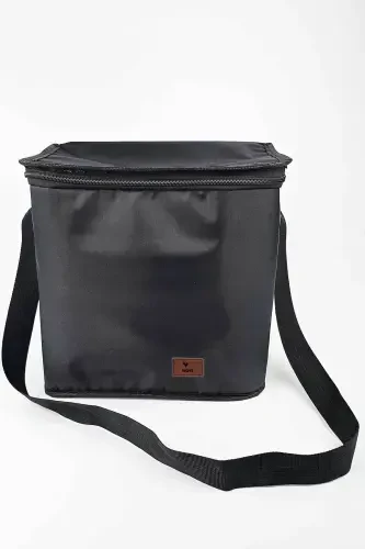Black Color Thermos Bag - Thermal 30 Lt. Insulated Food Carrier Bag -1 Ice Pack Gift-Black - WOYS (1)
