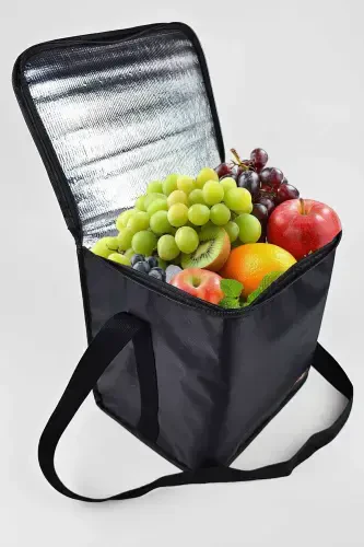 Black Color Thermos Bag - Thermal 30 Lt. Insulated Food Carrier Bag -1 Ice Pack Gift-Black - 5