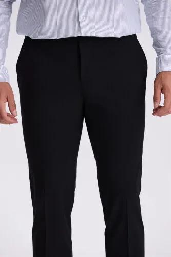 Black Comfort Fit Bamboo Blend Relaxed Fit Stretch Pants - 3