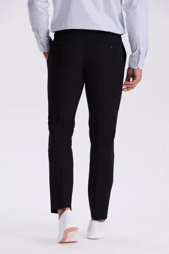 Black Comfort Fit Bamboo Blend Relaxed Fit Stretch Pants - 4
