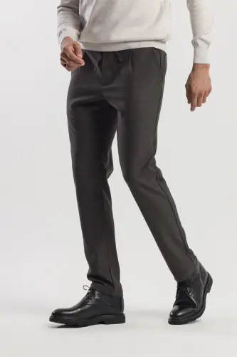 Black Comfort Fit Elastic Waistband Side Pocket Pants - 3