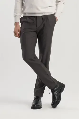 Black Comfort Fit Elastic Waistband Side Pocket Pants - JAKAMEN (1)