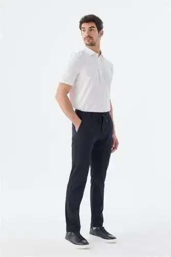 Black Comfort Fit Elasticated Sports Trousers 