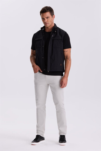 Black Comfort Fit Pocket Safari Vest - 6