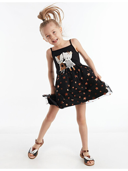 Black Copper Star Girl Dress - 1