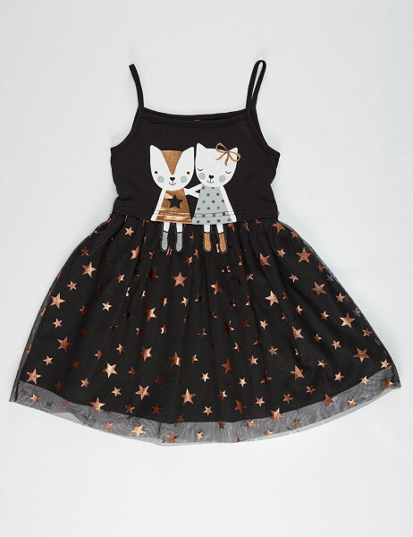 Black Copper Star Girl Dress - 10