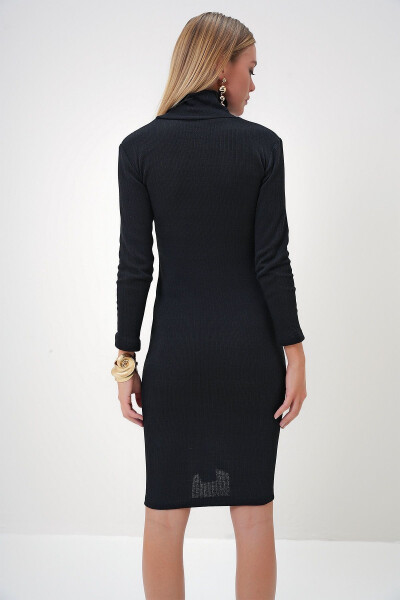 Black corset fishnet dress (ALC-X7345) - 6