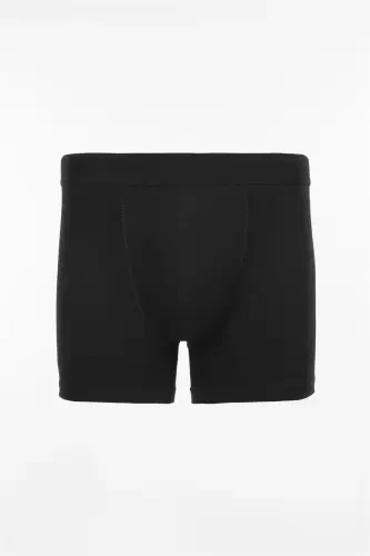 Black Cotton Stretch Fabric Plain Boxer 
