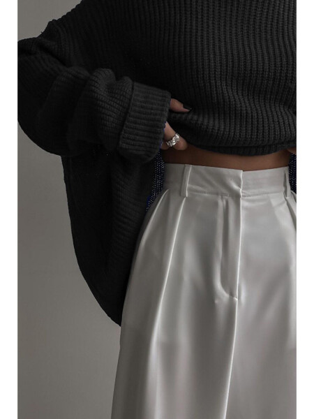 Black Crew Neck Basic Sweater MG1264 - 4