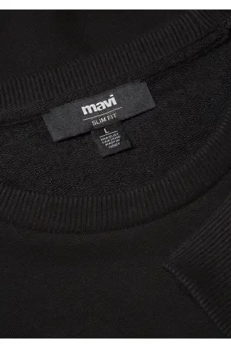 Black Crew Neck Basic Sweatshirt 065751-900 - 6