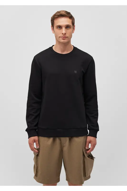 Black Crew Neck Basic Sweatshirt 065751-900 - 3