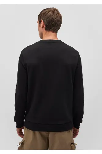 Black Crew Neck Basic Sweatshirt 065751-900 - 4