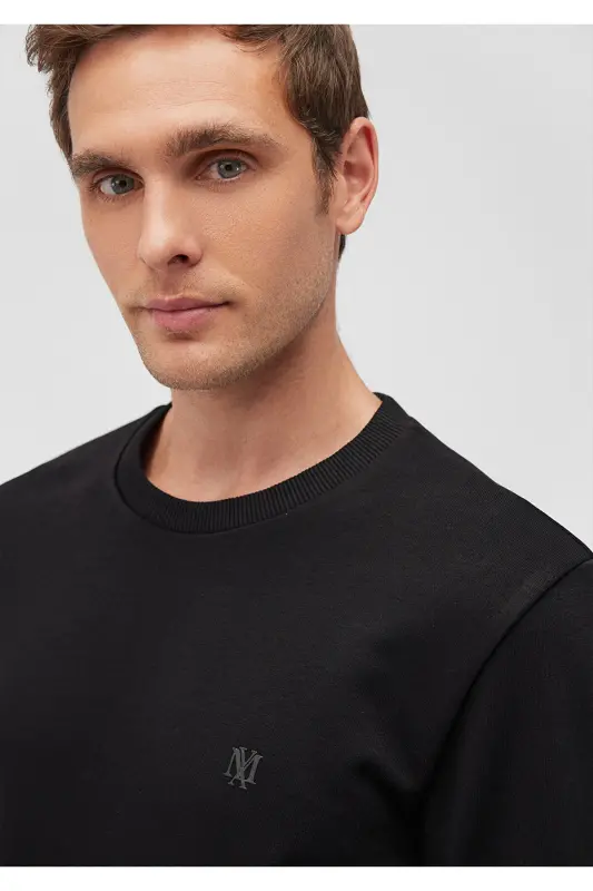 Black Crew Neck Basic Sweatshirt 065751-900 - 5