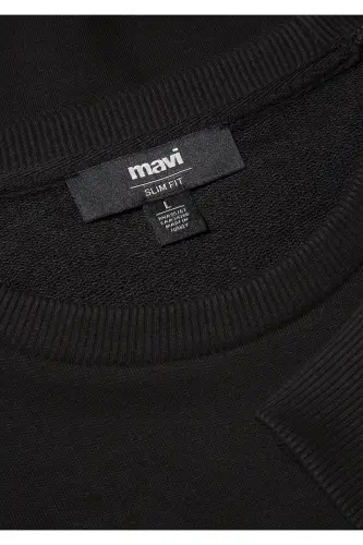 Black Crew Neck Basic Sweatshirt 065751-900 - 6