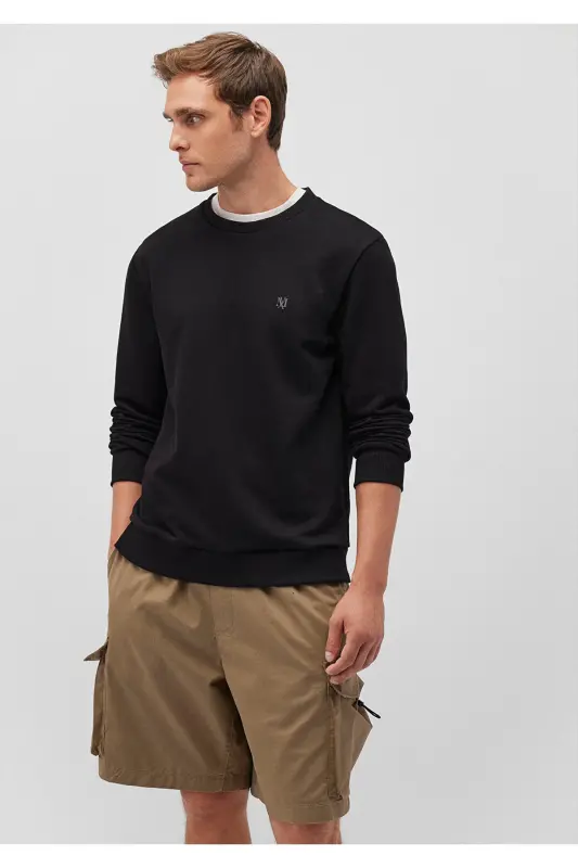 Black Crew Neck Basic Sweatshirt 065751-900 - 2