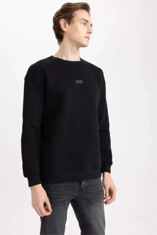 Black crew neck sweatshirt - 5