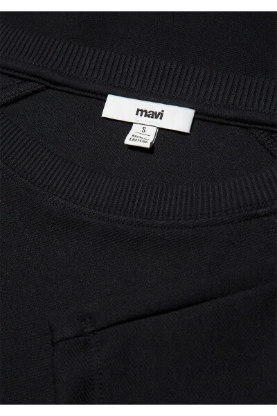 Black crew neck sweatshirt (1s10150-900) - 7