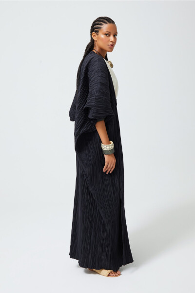 Black Crinkled Abaya - 5