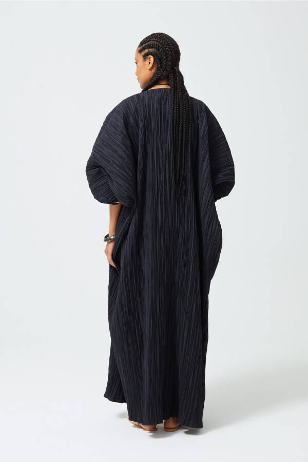 Black Crinkled Abaya - 6