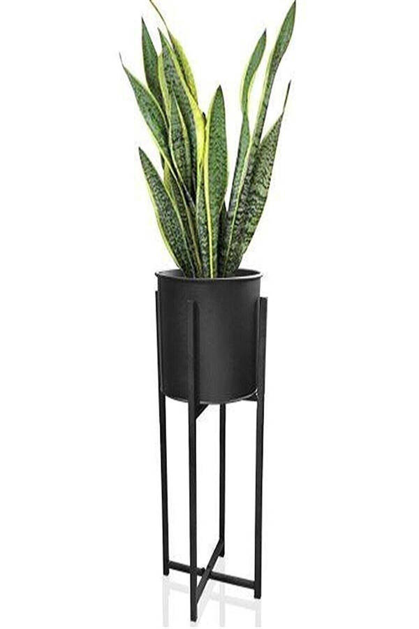 Black Decorative Metal Plant Stand | 72cm Pot - 1