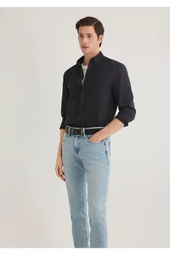 Black Denim Shirt Slim Fit / Dar Kesim 0211128-90 - MAVI (1)