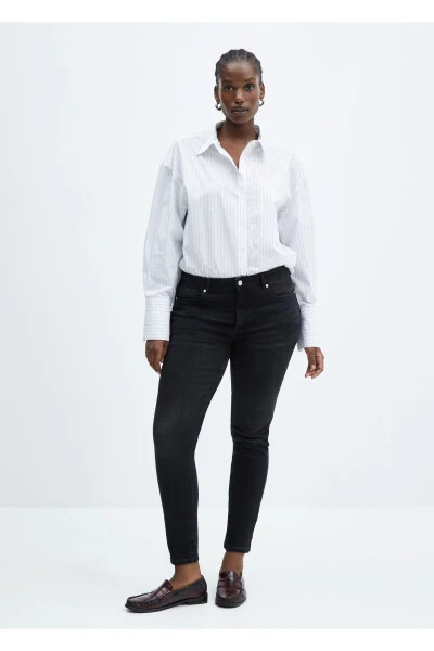 Black Denim Women's Jeans 67110379 - MANGO