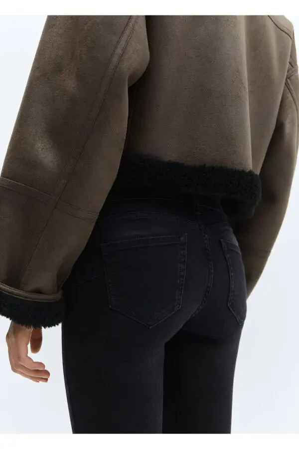 Black Denim Women's Jeans 67110379 - 7