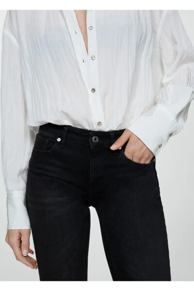 Black Denim Women's Jeans 67110379 - 8