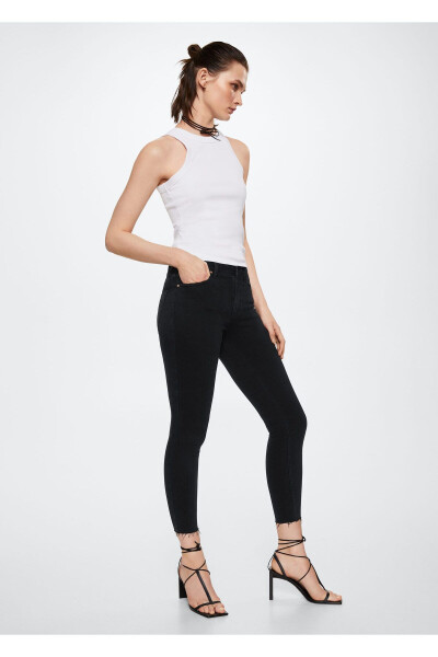 Black Denim Women's Pants - MANGO WOMAN