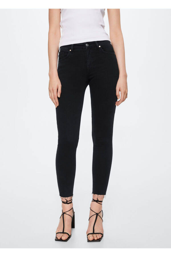 Black Denim Women's Pants - 2