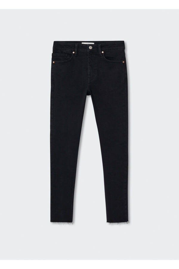 Black Denim Women's Pants - 3