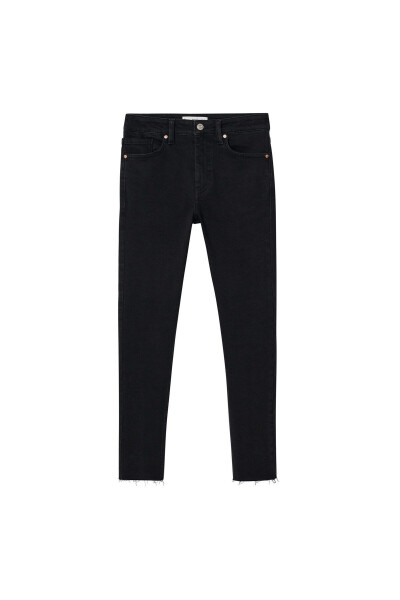 Black Denim Women's Pants - 4
