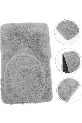 Black Diamon Home Коврик для ванной Набор для унитаза 3 шт 60x100 / 50x60 / 40x45 - SARAR (1)